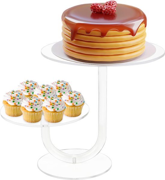 Various Size Optional Metal Cupcake Stand Customize Clear Plastic Cake Holder De