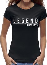 Legend Sarah 50 jaar T-shirt / kado tip / dames maat XL / cadeau / vrouw / 1974