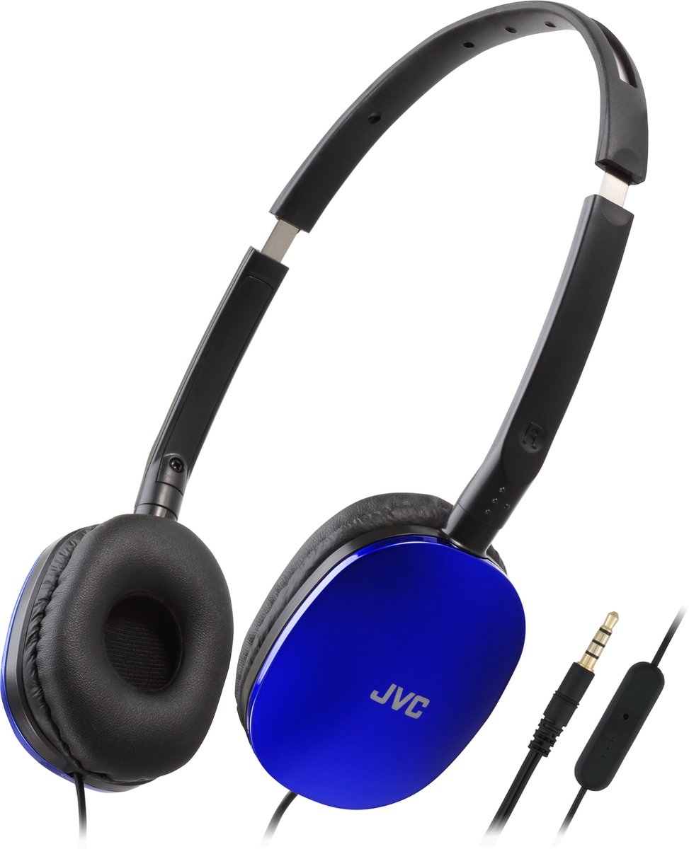JVC HA-S160M - Vederlichte opvouwbare on-ear hoofdtelefoon - Blauw