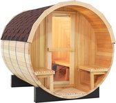 Sauna tonneau BarRelax 180 cm x 240 cm avec poêle