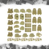 Minifiguren militair body armour groen - 36 stuks - voor LEGO
