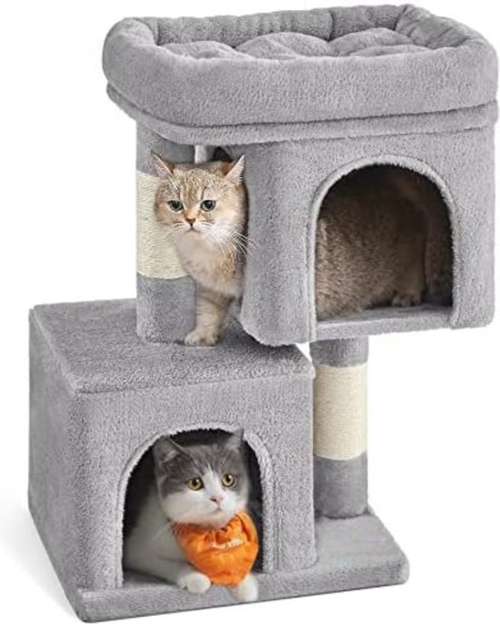 Krabton Voor Katten - Krabpaal Voor Zware Katten - Lichtgrijs
