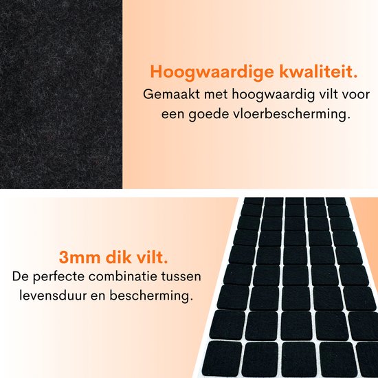 Zwarte 3mm dikke vilten pad, 3,5cm. Gemaakt van hoogwaardig vilt.