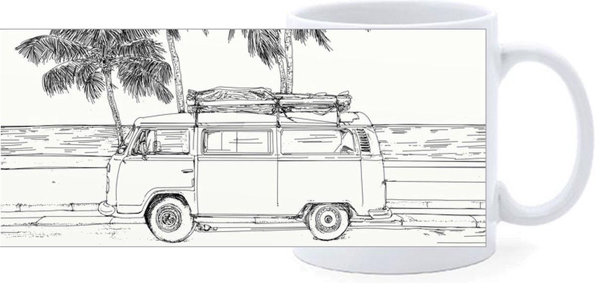 Beker - Busje Getekend - Palmbeach