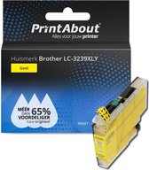 PrintAbout huismerk Inktcartridge LC-3239XLY Geel Hoge capaciteit geschikt voor Brother
