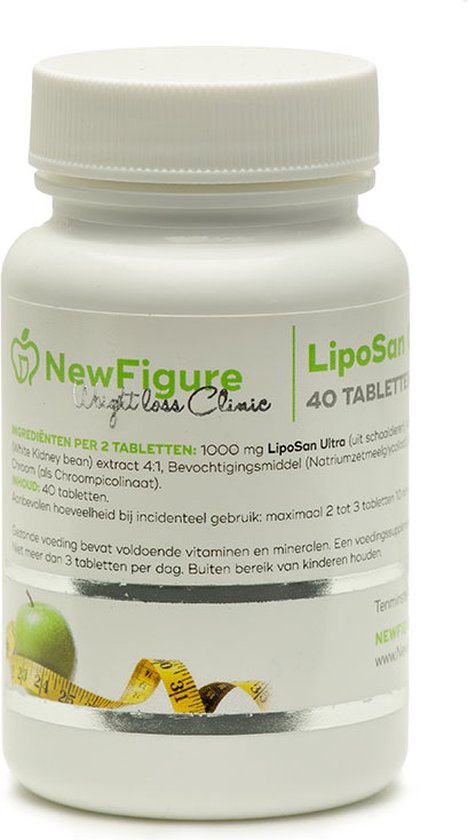 NewFigure Liposan Carb Ultra Plus 40 tabletten - Vetblokker en Koolhydraatblokker in 1 - Fatblocker & Carb blocker in one - Bescherming tijdens een lunch, diner, vakantie, feest en verjaardag!