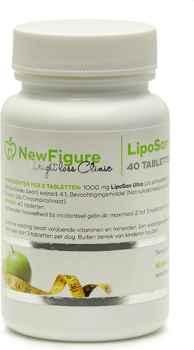 Goedkoopste NewFigure Liposan Carb Ultra Plus 40 tabletten - Vetblokker en Koolhydraatblokker in 1 - Fatblocker & Carb blocker in one - Bescherming tijdens een lunch, diner, vakantie, feest en verjaardag!