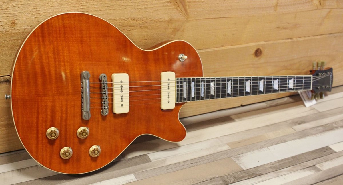 Eastman SB56/TV Amber - Elektrische solidbody gitaar - oranje