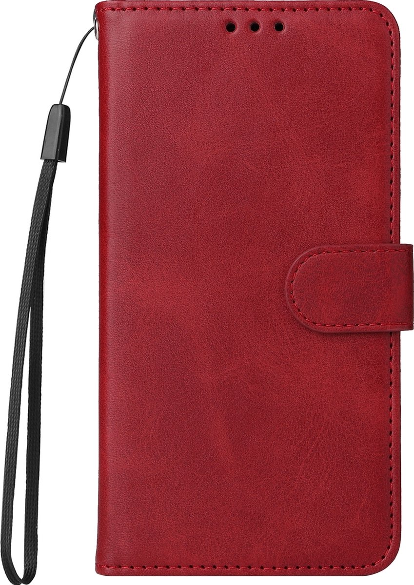 Mobigear Telefoonhoesje geschikt voor Samsung Galaxy S24 Ultra Hoesje | Mobigear Wallet Bookcase Portemonnee | Pasjeshouder voor 3 Pasjes | Telefoonhoesje voor Pinpas / OV Kaart / Rijbewijs - Rood