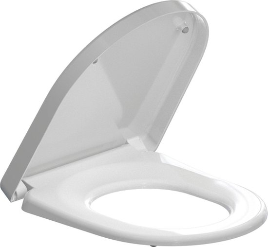 Siège de placard Saniclass - dégagement rapide - fermeture en douceur - adapté à Duravit Starck 3 - blanc brillant