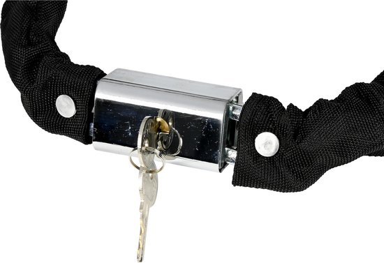Stahlex Kettingslot - zwart - 120 cm - 2 sleutels - scooter / fiets - kabelslot van Stahlex — afbeelding 5