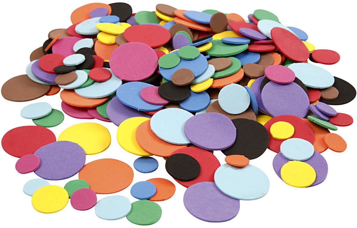 Creativ Company EVA Foam Cirkels 12-32 mm, 2120 stuks