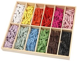 Creativ Company Mini Wasknijper, L: 25 mm, B: 3 mm, Diverse Kleuren, 24 Stuk, 12 Kleur