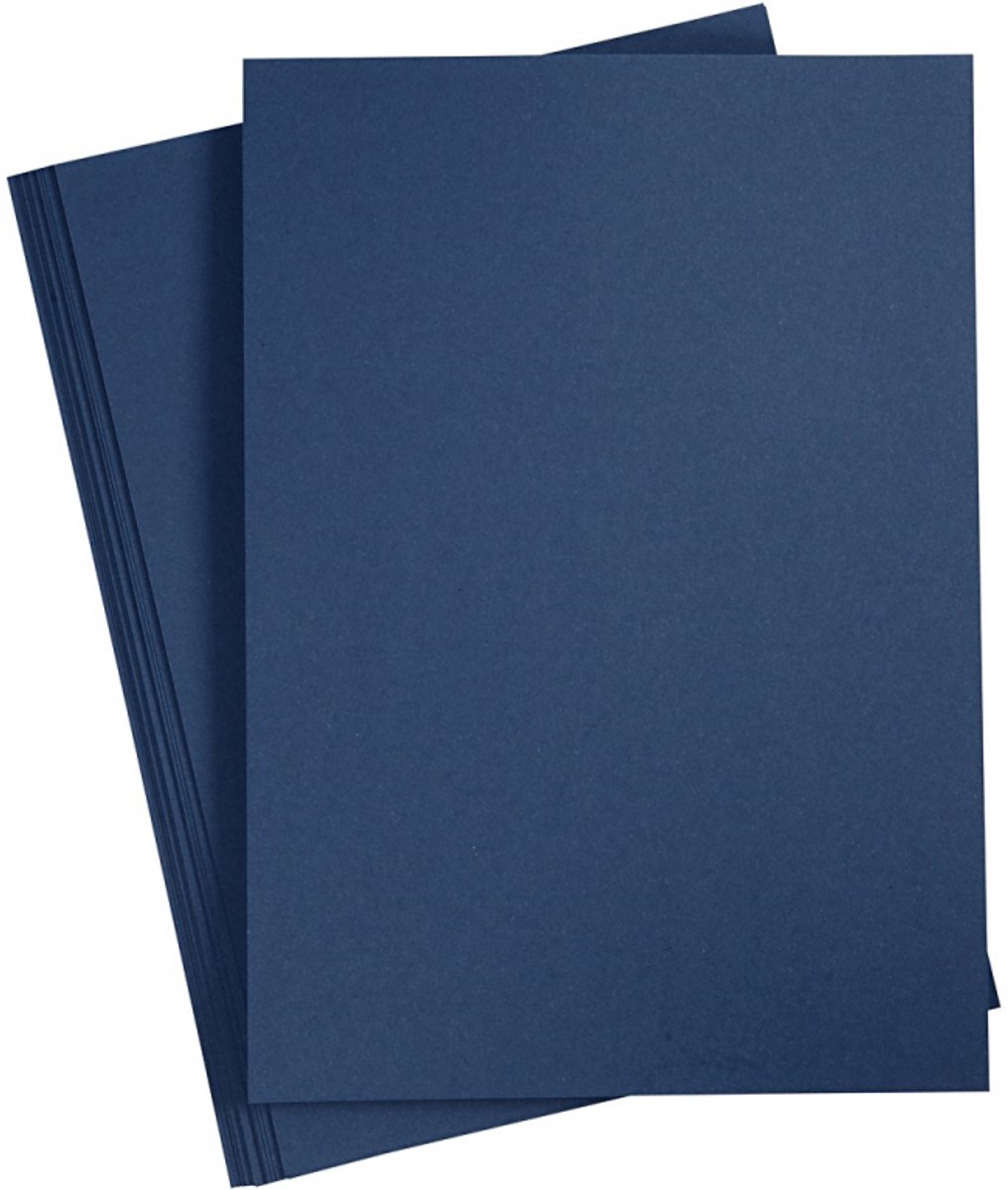 Creativ Company Papier blauw a4 110gr, 20st. afbeelding