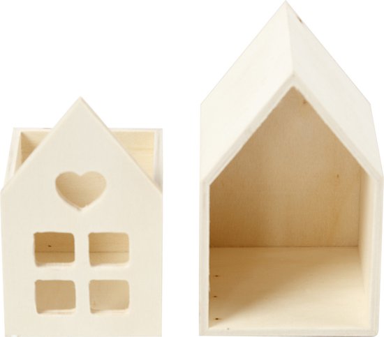 Creotime en bois créotime avec tiroir 6,8x6,8x10,8 cm