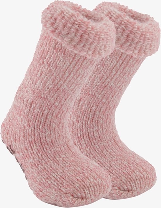 1 paar kinder antislip sokken roze - Maat 27/30