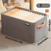 Kleding opbergbox - kast organizer - opbergmand - 35x25x22 - grijs