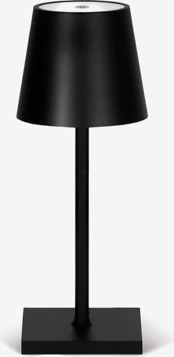 Simply Tafellamp Oplaadbaar Dimbaar Zwart geschikt voor buiten warmwit licht
