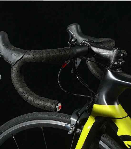 Qatrixx Bar Tape Stuurlint - Stuurlint fietsstuur - Stuurtape - Met twee stuureindpluggen - Zelfklevend - ademend - Zwart — afbeelding 5