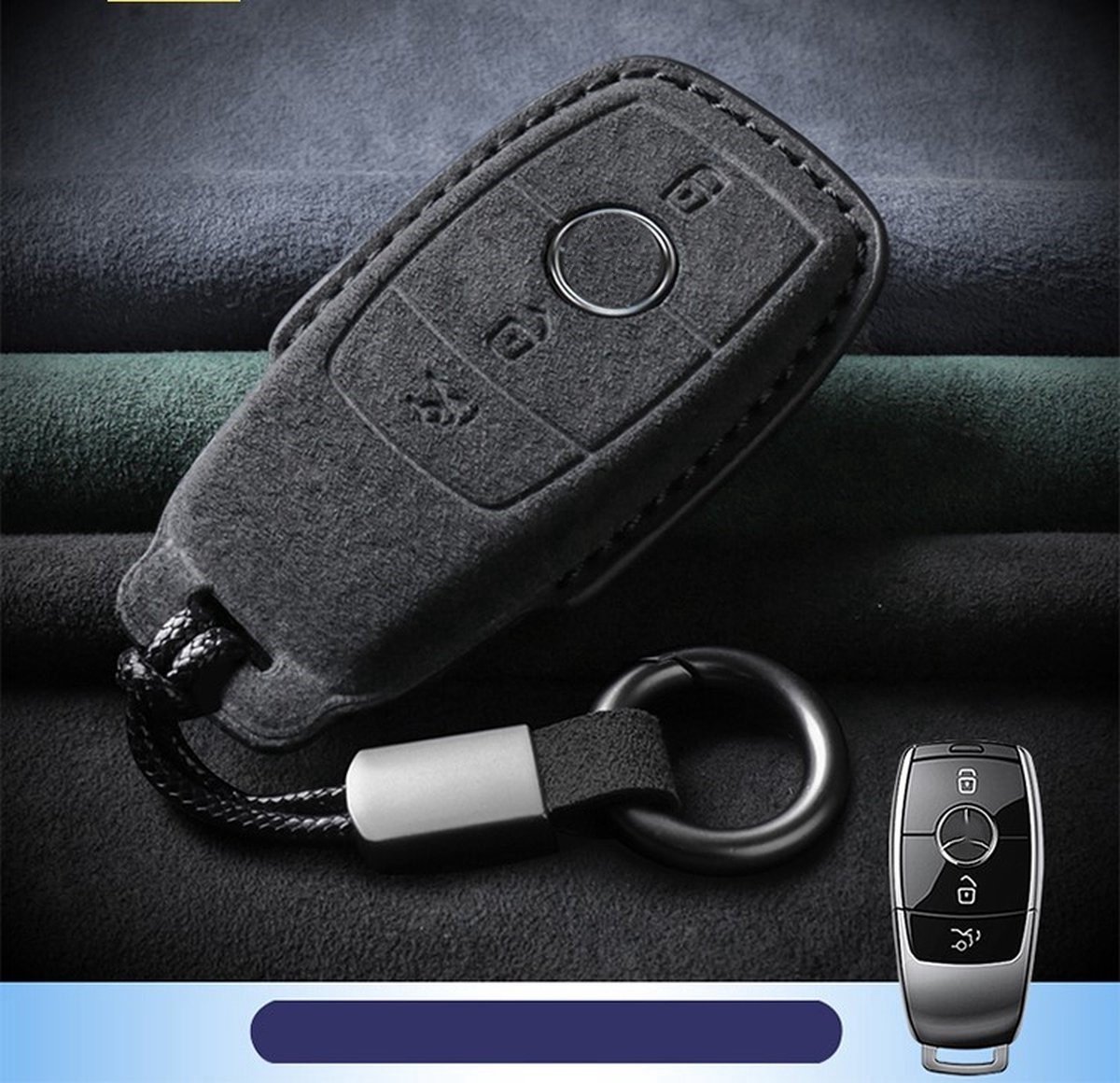 Coque de protection en cuir pour voiture Mercedes-Benz clé télécomman,  18,95 €