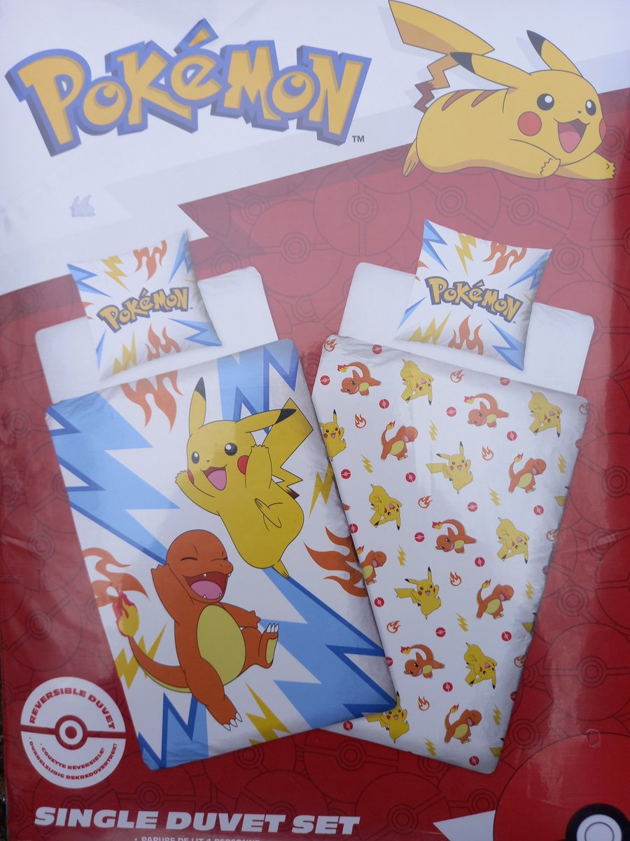 MODE EN WEB Housse De Couette Pikachu Pokémon 140x200 cm + 1 Taie
