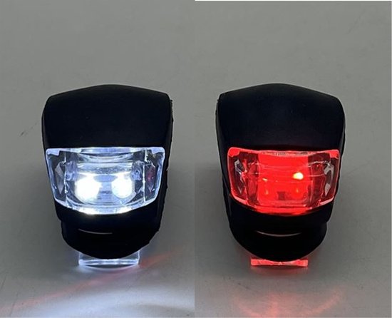 XQMax Fietsverlichting set - voorlicht en achterlicht - LED - incl. batterijen — afbeelding 2