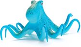 Nobleza Fluorescerende octopus aan draad - Aquariumdecoratie - Aquariuminrichting - Aquariumornament - Dierlijk ornament aquarium - Octopus voor aquarium - Rubber - Blauw