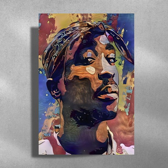 Tupac - 2pac - Metalen Poster 40x60cm - Color Art
