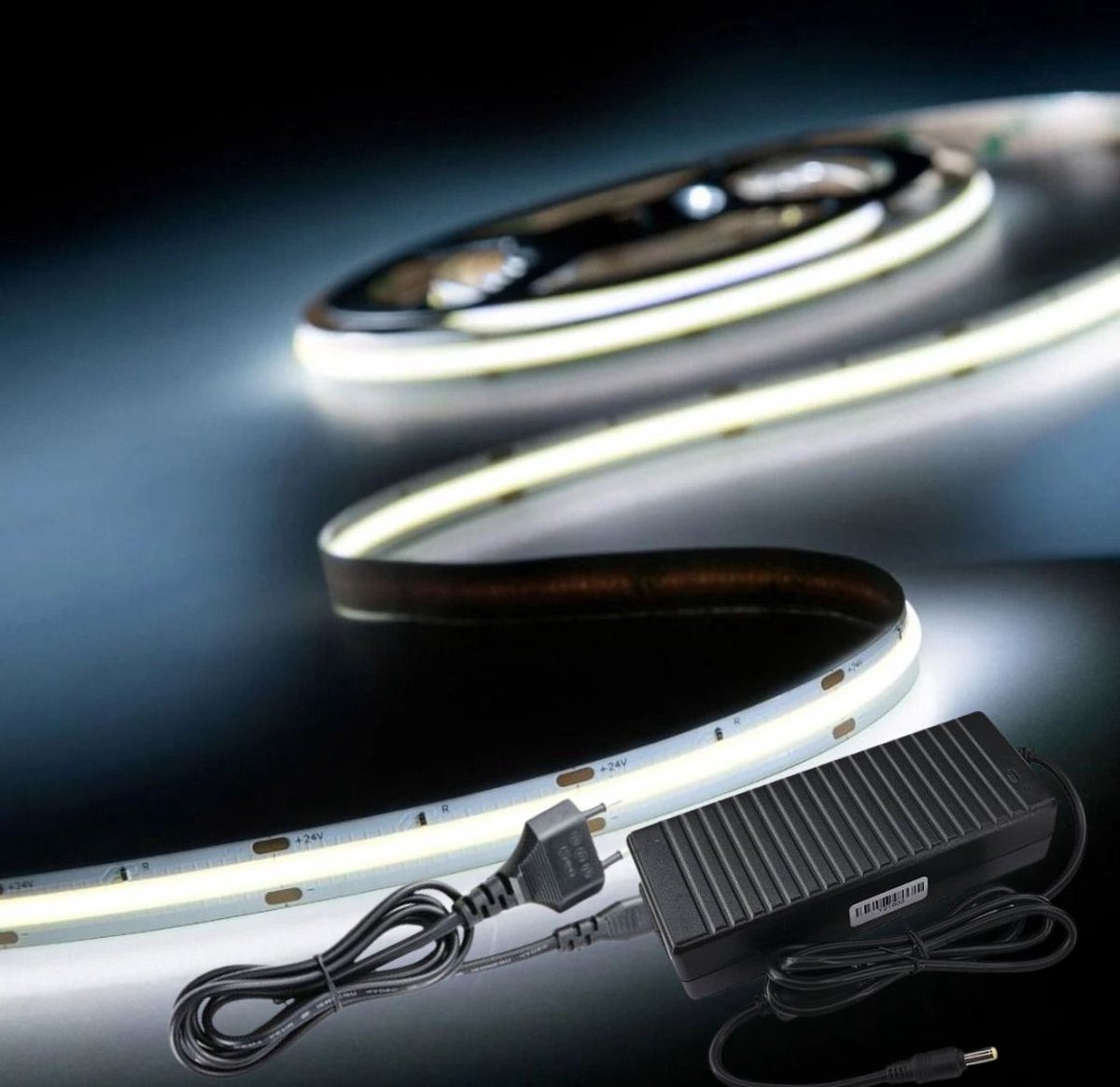 LED Strip COB - 10 Meter - Complete Set - 6000k - Koud Wit - 24V - 480LED/m