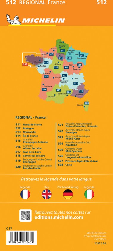 Michelin Wegenkaart 592 Portugal Midden - Regionale Kaarten Michelin Door Michelin