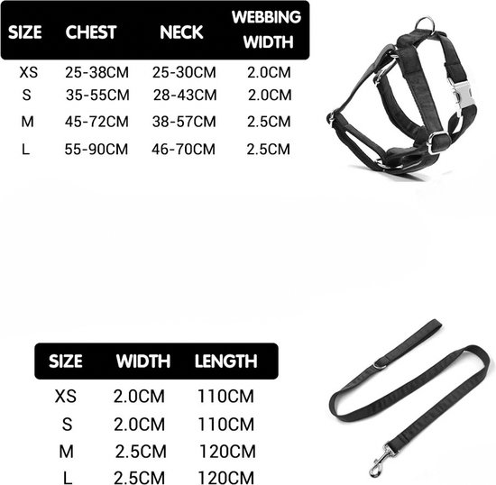NYSDM Grote Hondenharnas en Riem Set Huisdier Herder Malinois Training Wandelvest Hondenharnas en Halsband voor Middelgrote Grote Honden NYSDM Grote Hondenharnas en Riem Set Huisdier Herder Malinois Training Wandelvest Hondenharnas en Halsband voor Middelgrote Grote Honden