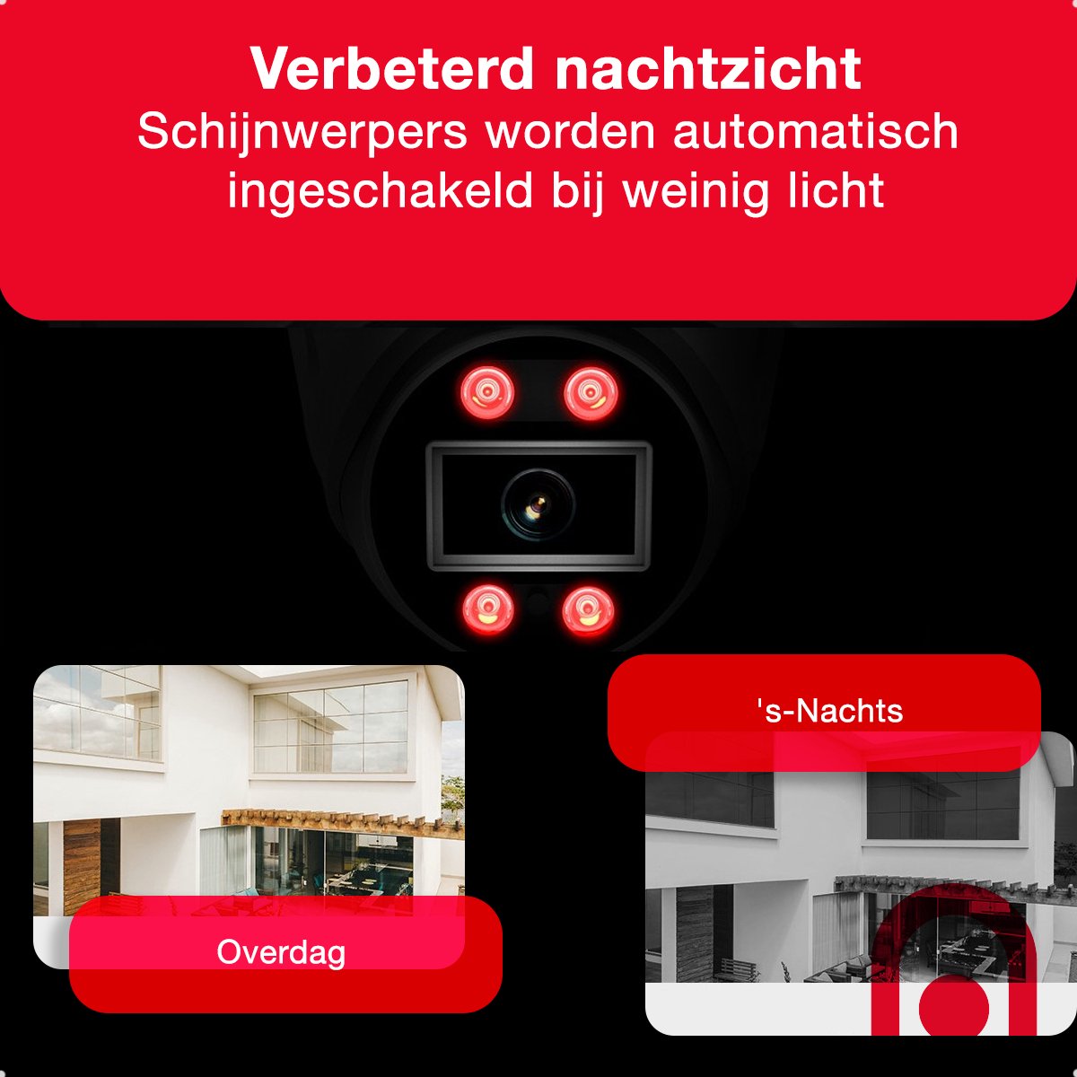 Foscam T5EP IP Camera - 3K QHD- PoE - IP turret camera - Nachtzicht - Geluid en lichtalarm - Zwart – foto 4