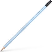 Crayon graphite Faber-Castell - Grip 2001 - B - avec gomme - Blue ciel - FC-217274