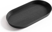 Ecopots Saucer Oval - Dark Grey - 28,4 x 15,4 x H2,4 cm - Ovalen donkergrijze onderschotel