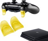Gadgetpoint | Gaming Triggers | Trigger Stops Buttons | R2 - L2 | Accessoires geschikt voor Playstation 4 - PS4 | Geel | Vaderdag Cadeau