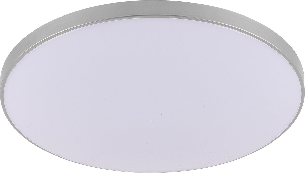 Chandelix Dimbaar Plafonnière Ø30cm CCT Zilver effect met afstandsbediening 17 W