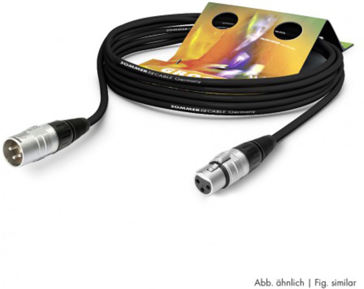 Sommer Cable SGHN-0050-SW Microfoonkabel 0,5 m - Microfoonkabel