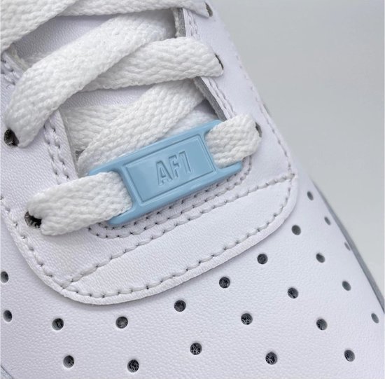 Sneaker Tags Baby Blauw Geschikt Voor AF1 | Metaal | Schoenaccessoires - Schoenveters - Lace Locks