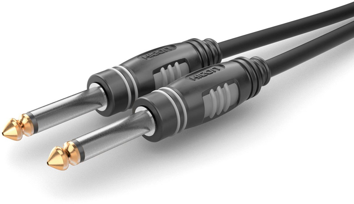 Sommer Cable HBA-6M-0090 Jackplug Audio Aansluitkabel [1x Jackplug male 6,3 mm (mono) - 1x Jackplug male 6,3 mm (mono)]