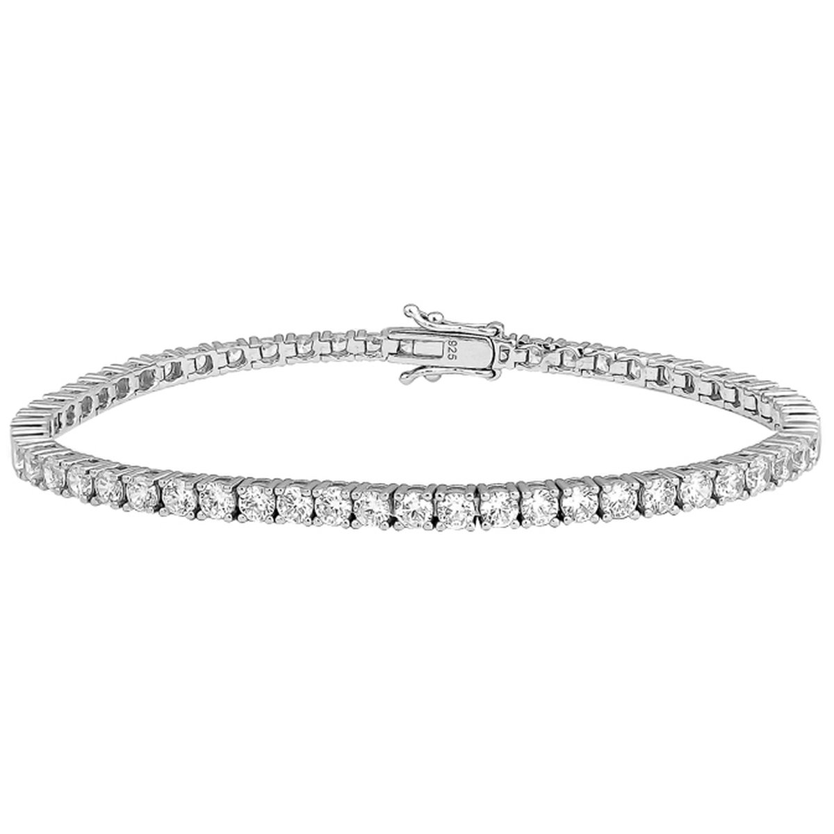 Juwelier Zwartevalk - Zilveren (gerhodineerd) tennis armband 23.315-W/19 cm-