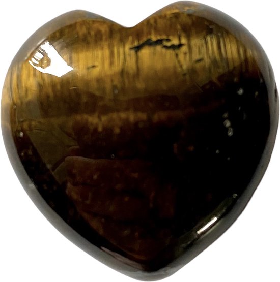 Tijgeroog edelsteen hart 3cm