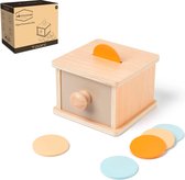 Montessori Coin Box, Imbucare Box, Object Permanence Box, Montessori Speelgoed voor 1-jarigen, Baby Speelgoed 12 Maanden, Montessori Speelgoed, Baby Speelgoed