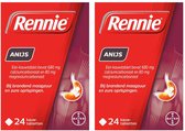 Rennie Anijs Kauwtabletten - 2 x 24 tabletten