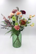Fleurs à 12 ans - Bouquet de soie - Composition naturelle - Vase