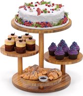 etagère, etagère met 4 etages, voor 50 cupcakes, cupcakes, desserts, donuts, fruitetagère en pretzelstandaard voor etagère, Kerstmis, bruiloft, verjaardag