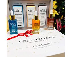 SERUMS by GOLD COLLAGEN - Promo box met 3 serums : Hydra/Night/Instant Glow - 3x 30 ml - Dag-nacht-glow - 3-in-1 pakket voor dag, nacht en speciale gelegenheden - BEPERKTE EDITIE - Zolang de voorraad strekt