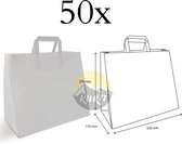 KURTT - Sac en papier / sacs en papier 32x17x27cm blanc, 50 pièces