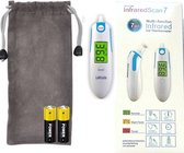 Bol.com Lanicole-Infrarood oorthermometer-lichaamstemperatuur-blauw-Koorts-inclusief batterijen aanbieding