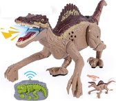 Op afstand bestuurbaar dinosaurus speelgoed voor jongens vanaf 3 jaar, hand bestuurbaar dino speelgoed met realistische loopbewegingen, licht en geluid, kinderen dino cadeau vanaf 3 jaar