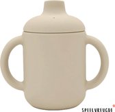 Siliconen Tuitbeker - Beige - Drinkbeker - Sippy Cup - BPA vrij - Met Handvaten - Oefenbeker - Baby - Dreumes - Beker - 120ml